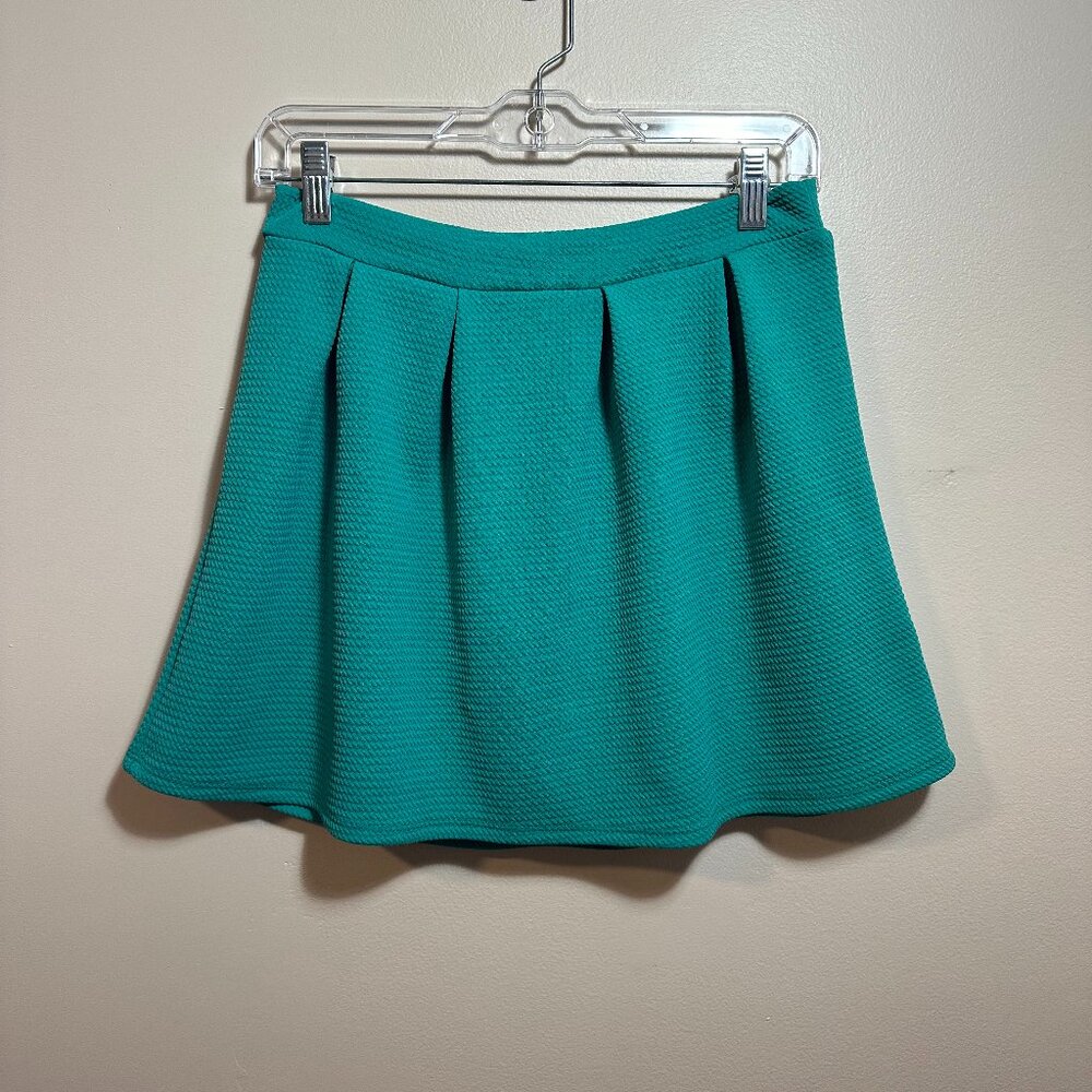 Francesca's Teal Skater Skirt Size M